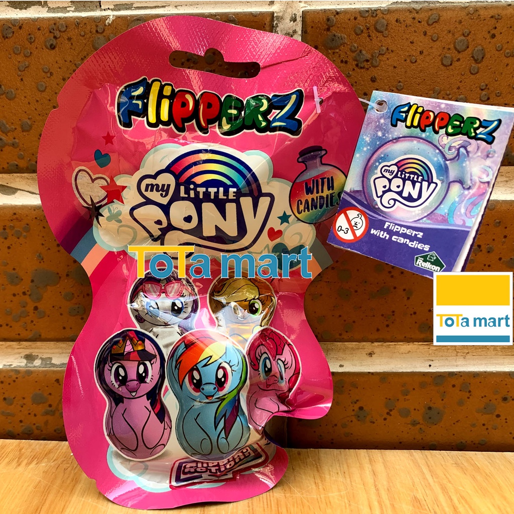 Kẹo đồ chơi trẻ em lật đật mèo Hello Kitty/ Pony/ siêu anh hùng Marvel Justice League RELKON FLIPPERZ 10g.