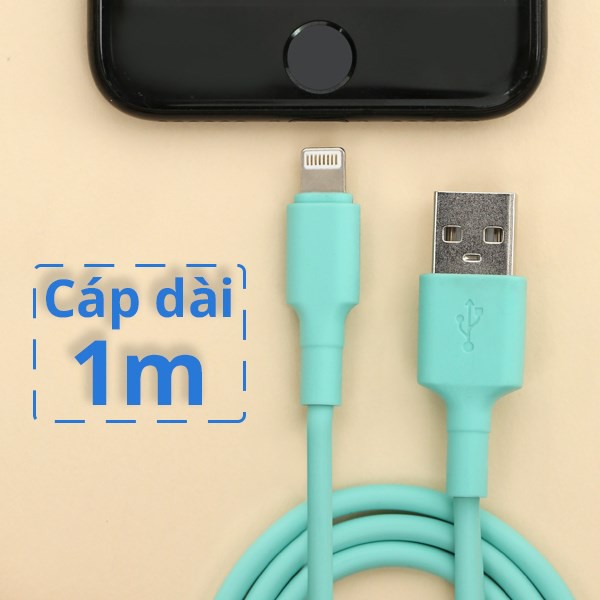Cáp Lightning 1m AVA LTPL-01 Xanh