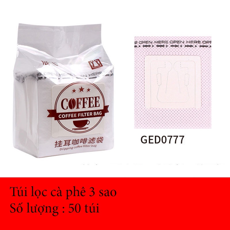 Phin lọc cà phê có tai, pha coldbrew siêu tiện lợi dễ dùng gói 50 cái - HVL TEA