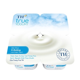Lóc 4 Hộp Sữa Chua TH Truemilk Ít Đường - 100gr