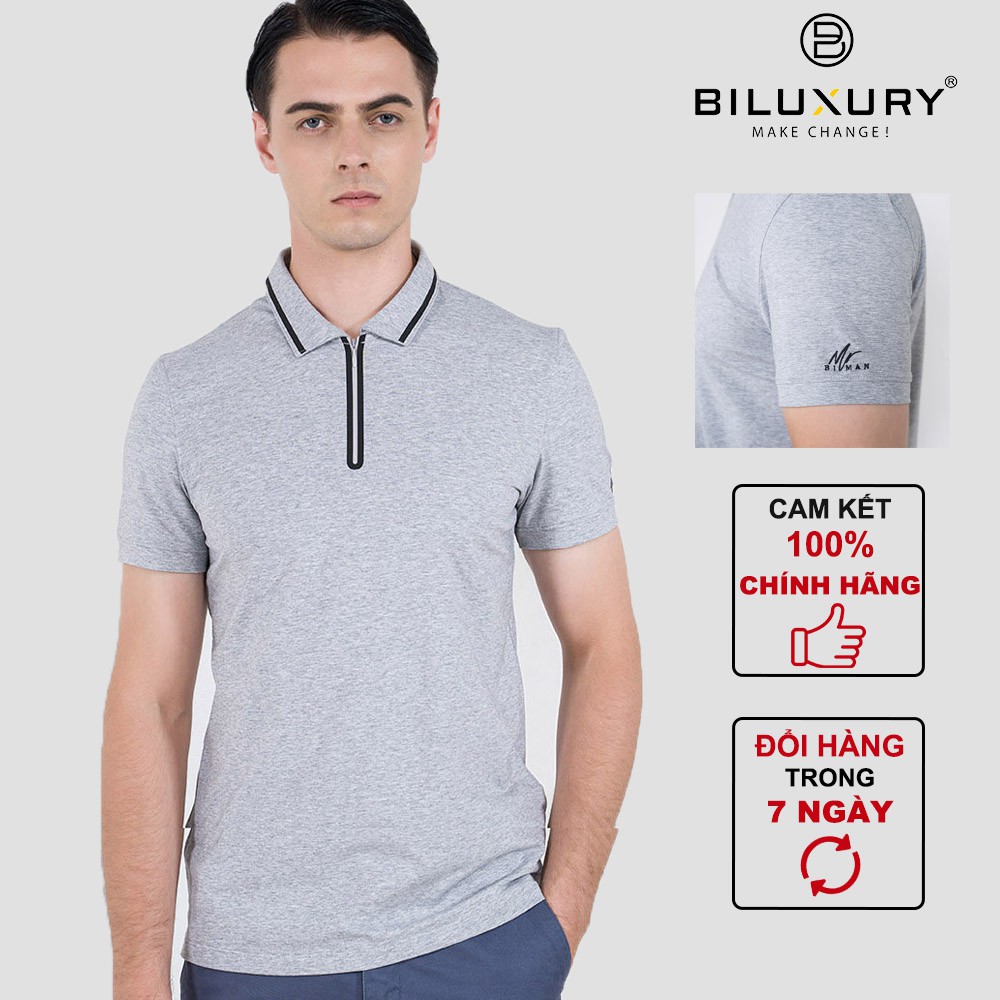 Áo polo nam cổ bẻ Biman by Biluxury thun co giãn 4 chiều form chuẩn vừa người thoải mái vận động 5APCT001GHS | BigBuy360 - bigbuy360.vn