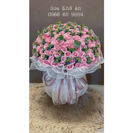 Bó hoa sinh nhật, khai trương siêu to, siêu lá cực xịn. Bó 100bông 4 lớp cao cấp