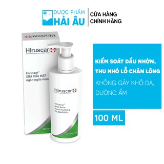 Sữa rửa mặt ngừa mụn Hiruscar Anti-Acne Cleanser+ 100ml