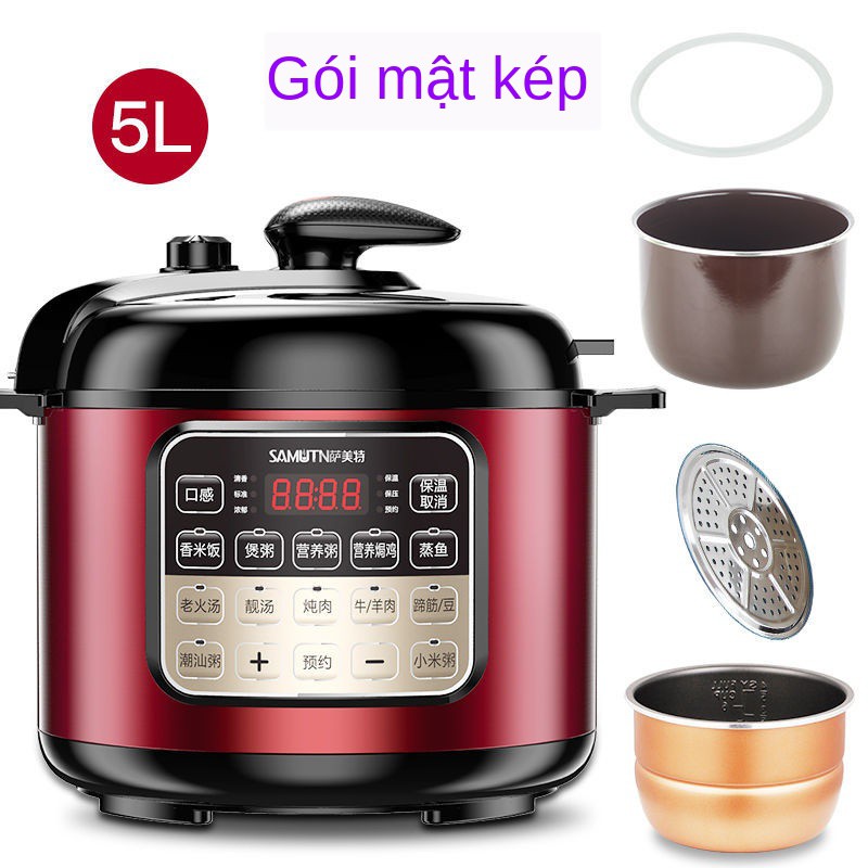 ❈∈Nồi áp suất điện Samet 2 lít 3 4 5 gia đình 6L dùng để nấu cơm, canh, hầm, gà Bảo hành