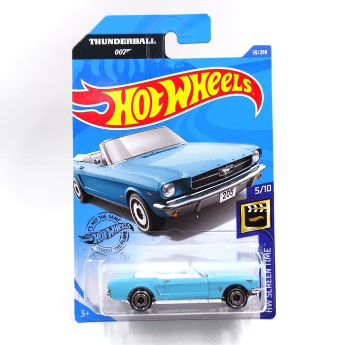 Hot Wheels Mô Hình Đồ Chơi Xe Hơi James Bond 007 Thunderball 65 Ford Mustang Convertible 2019