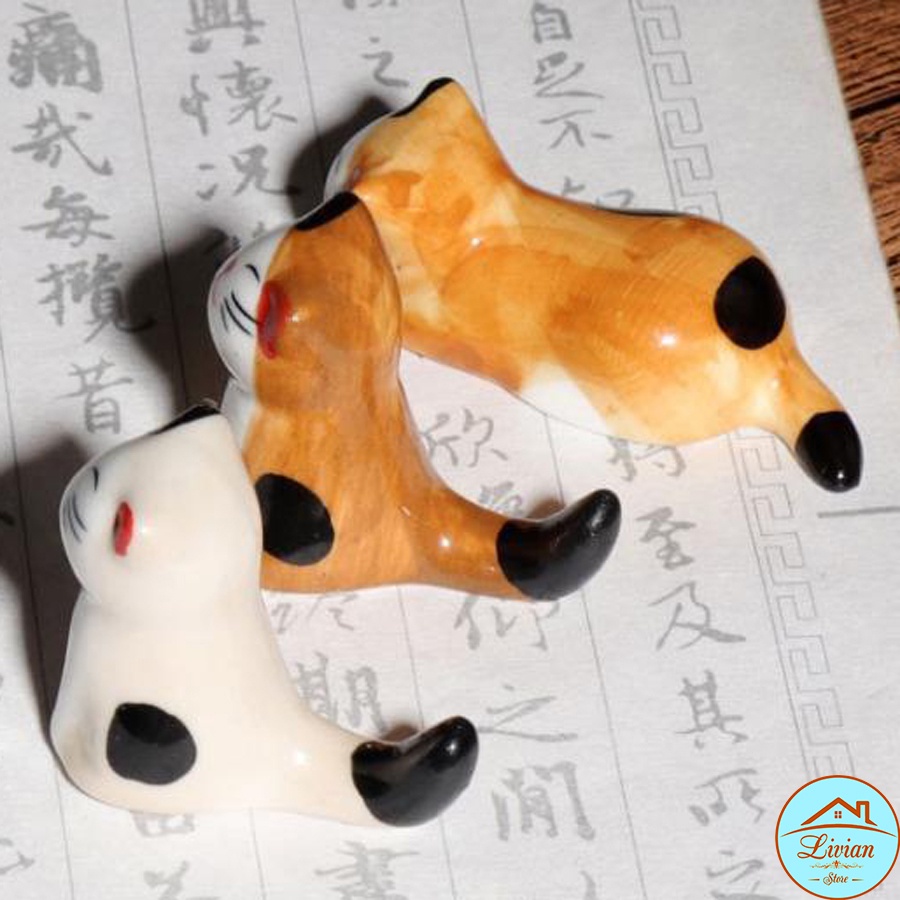 Gác đũa bàn ăn bằng sứ hình mèo Nhật may mắn 6 mẫu trang trí bàn ăn cực xinh