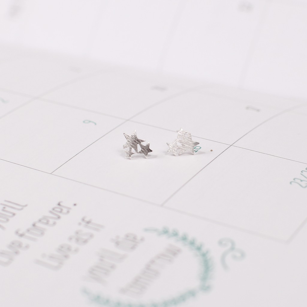 Khuyên tai bac thiết kế hình ngôi sao thời trang cho nữ ANTA Jewelry - ATJ3567A