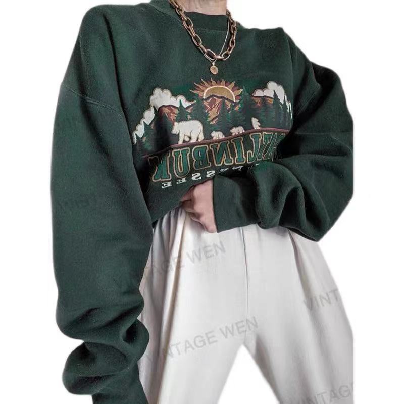 Áo sweater mỏng dáng rộng phong cách đường phố Hàn Quốc thời trang xuân thu mới | BigBuy360 - bigbuy360.vn