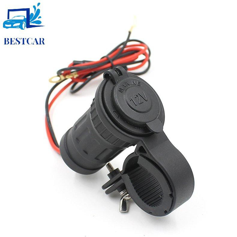 12-24V Cigarette Lighter Socket 12V Waterproof Car Boat Motorcycle Handlebar