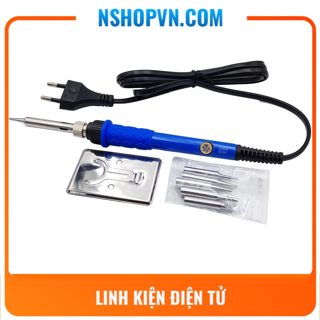 Mỏ hàn chì điều chỉnh nhiệt độ NO.911 60W + Bộ 5 mũi