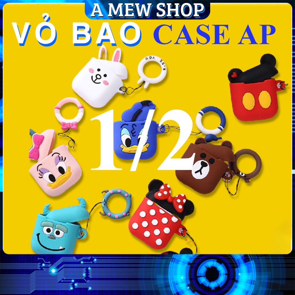 Vỏ Bao Bảo Vệ Tai Nghe Không Dây Bluetooth A.i.r.p.o.d Inpod Case 1/2/i12/i9/i7/tws chống va đập - Tặng Móc Kim Loại