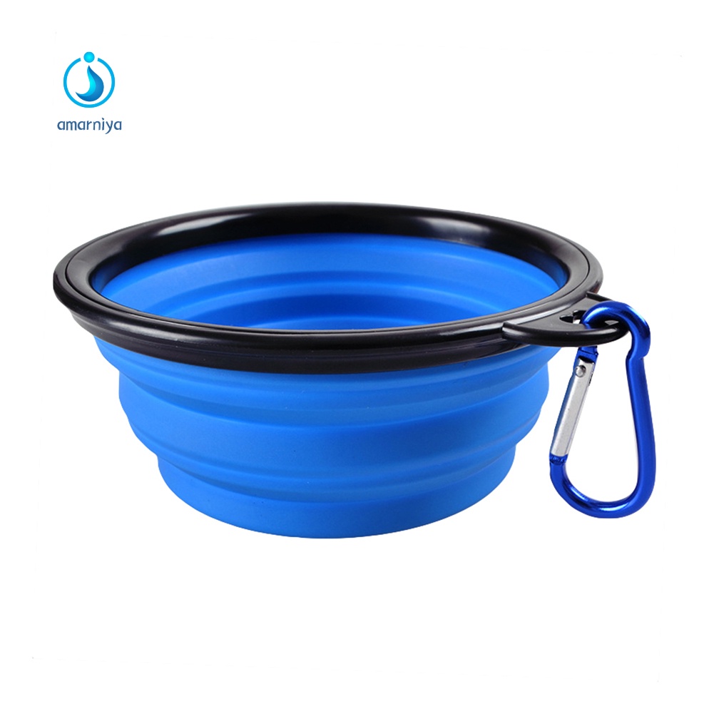 Bát Đựng Thức Ăn/Nước Uống 2 Trong 1 Có Thể Gấp Gọn Dùng Khi Đi Du Lịch Cho Chó