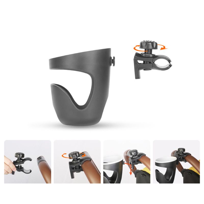 Giá đỡ bình nước xoay 360 độ gắn xe đẩy em bé