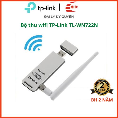 Bộ thu wifi TP-Link TL-WN722N Wireless N150Mbps - Chính hãng, bảo hành 2 năm