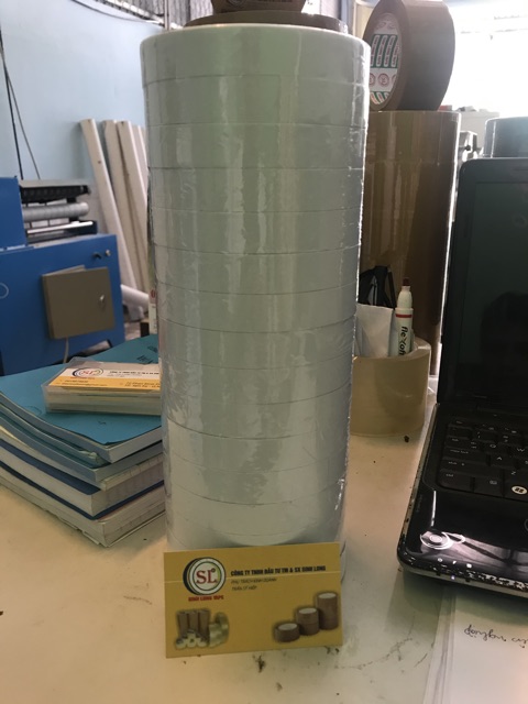 Băng keo giấy 2 mặt khổ 2.4cm dài 20m