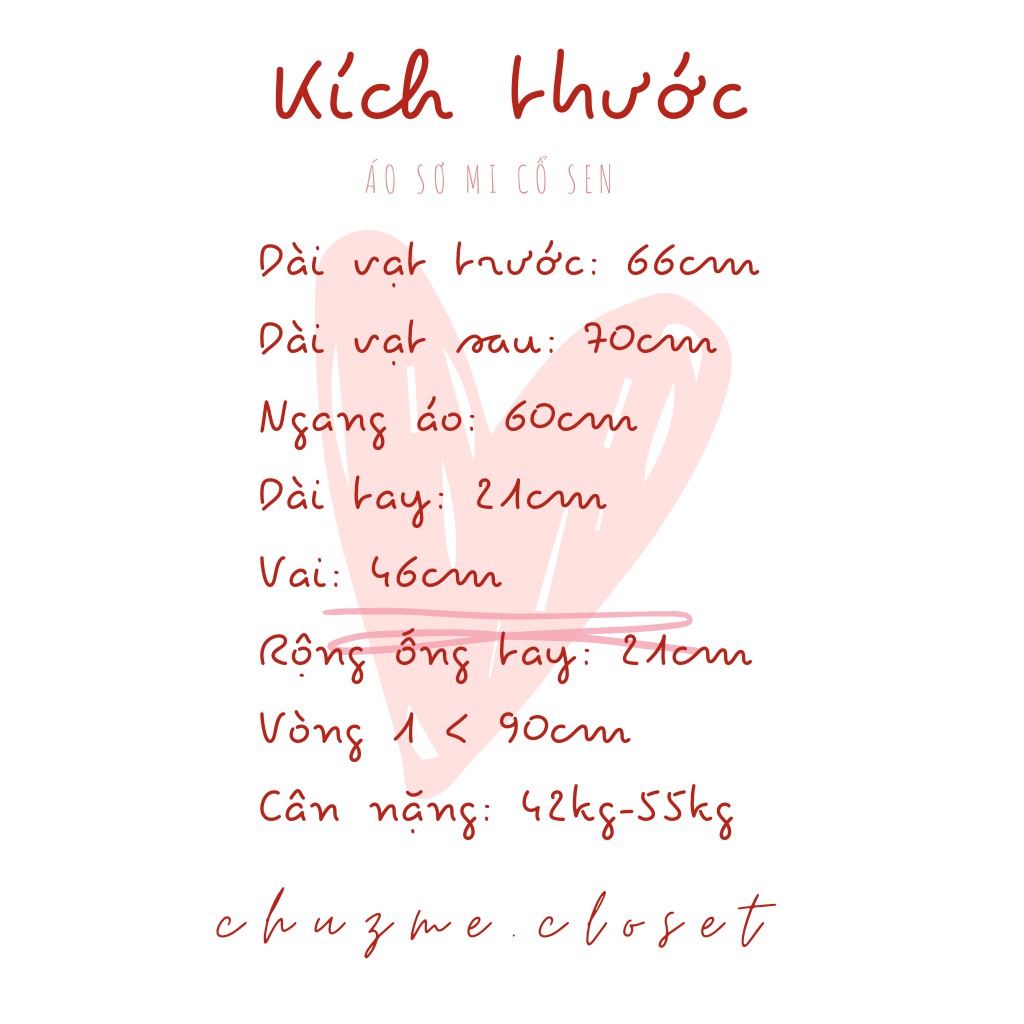 Áo sơ mi học sinh cổ sen / Áo kiểu cộc tay phong cách Nanno
