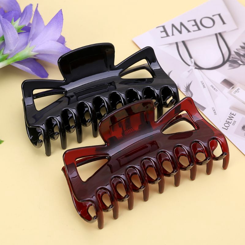 ✿AUTU 11cm Large Hair Clamps Claw Clip Big Barrette Crab Hair Claws Women Accessories