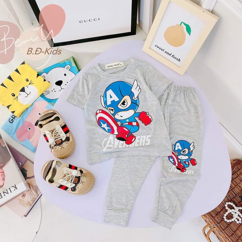 Bộ cộc tay quần dài cho bé trai và gái.