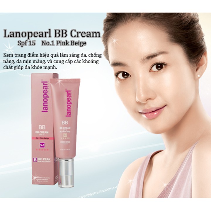Kem che khuyết điểm 5 trong 1 BB Cream Lanopearl Spf 15 No.1 Pink Beige 50ml | BigBuy360 - bigbuy360.vn