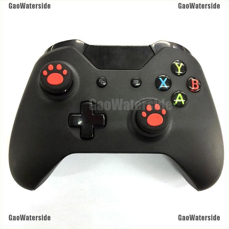 Set 2 Nắp Gắn Nút Tay Cầm Điều Khiển Chơi Game Bằng Silicon Họa Tiết Chân Mèo Đáng Yêu Cho PS3 PS4 Xbox One / 360