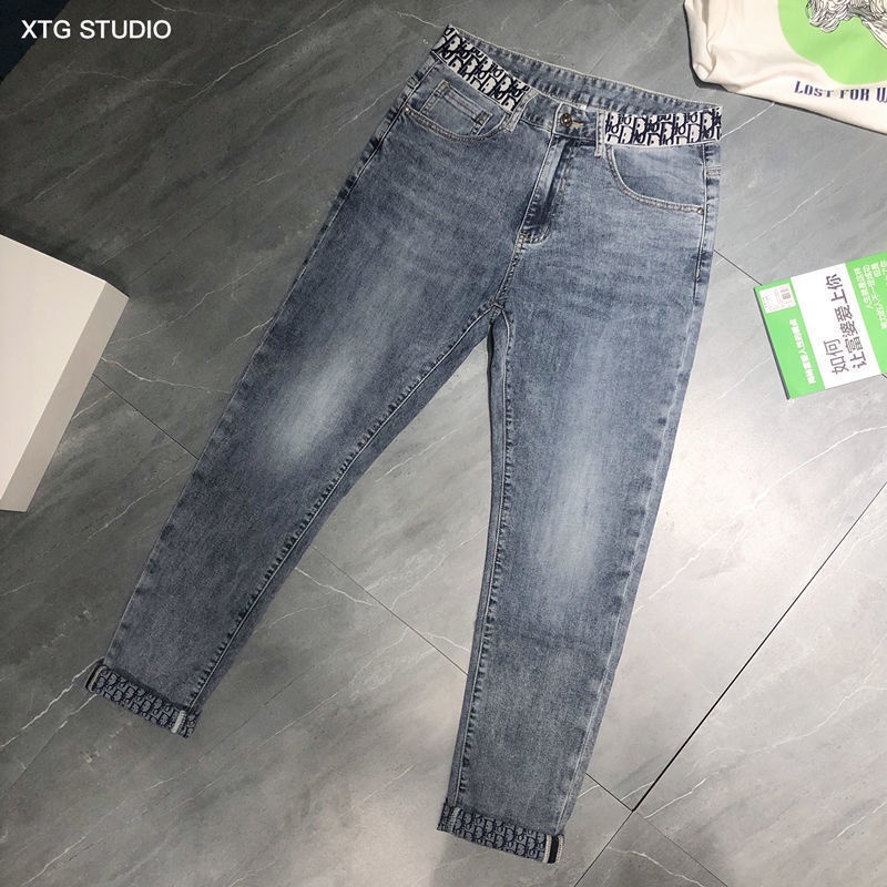 Quần Jeans Thêu Họa Tiết Phong Cách Hàn Quốc Cho Nam