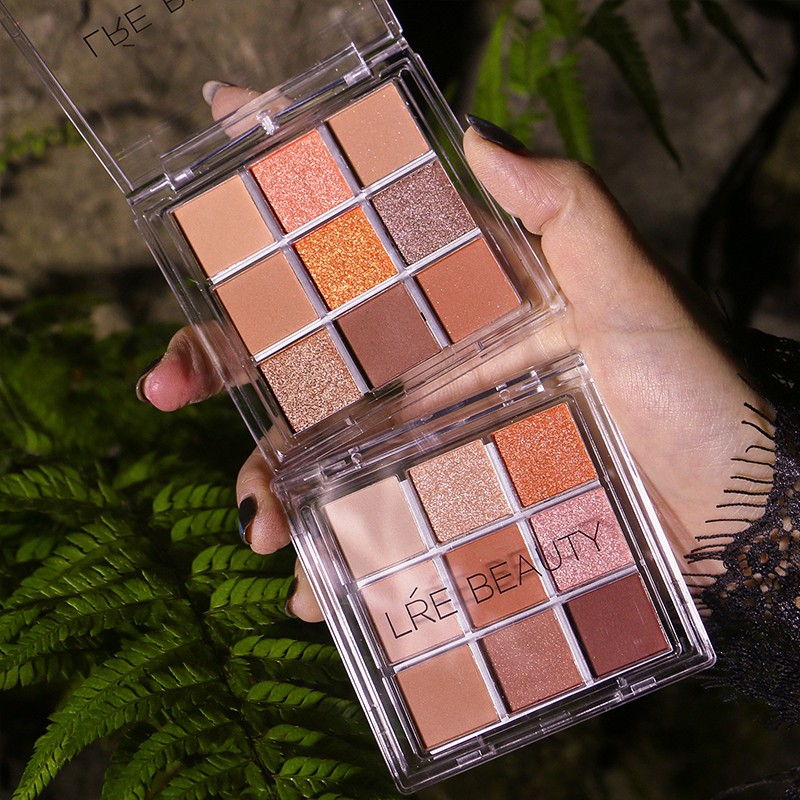 [Hàng mới về] Bảng phấn mắt 9 màu lì/nhũ lấp lánh kháng nước nhỏ gọn | BigBuy360 - bigbuy360.vn