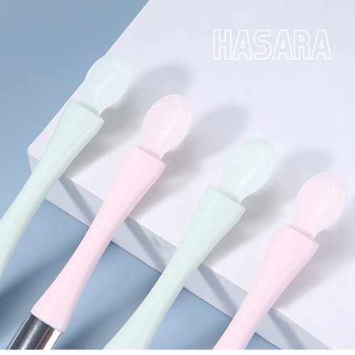 Cọ quét đắp mặt nạ hai đầu chuyên dụng, chổi đắp mặt nạ, đầu cọ quét lông tơ mềm HB0525- Hasara