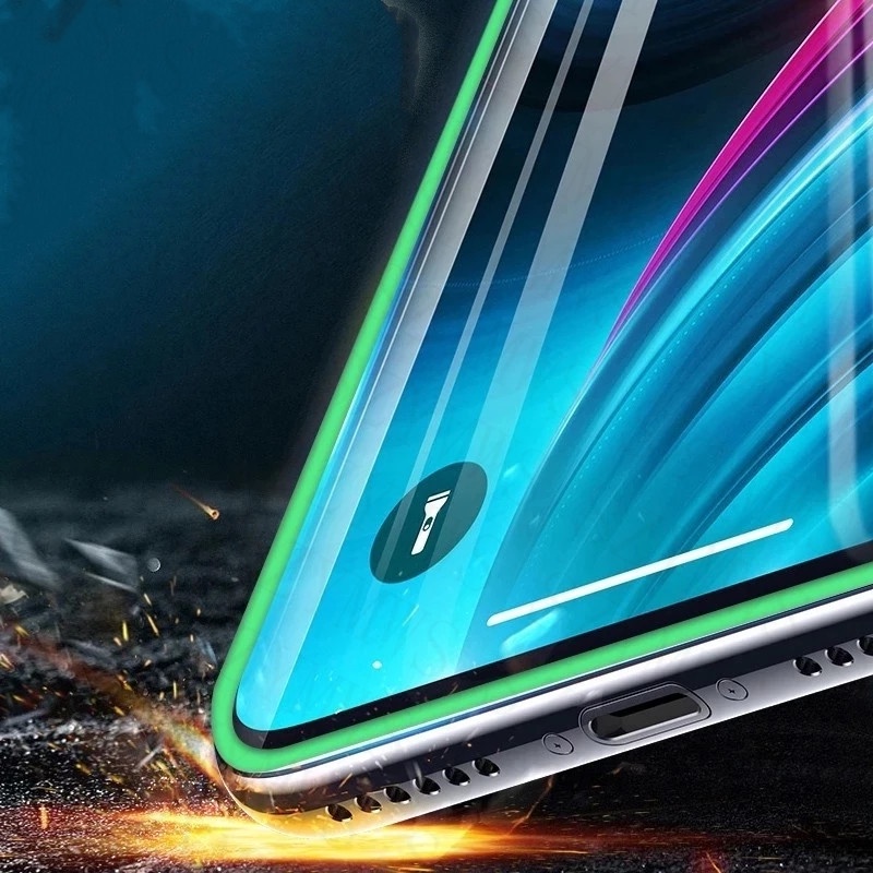 Ốp Điện Thoại Kính Cường Lực Dạ Quang Cho Xiaomi Redmi Note 10 9 8 7 9s 8T 9A 9C K40 Xiaomi POCO X3 F3 M3 Mi 11 Lite 11x