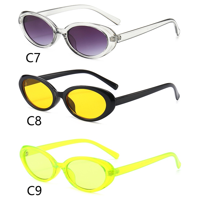 Kính Mát Gọng Oval Nhỏ Chống Tia UV Thời Trang Âu Mỹ Cho Nam Nữ