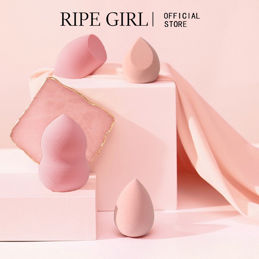 Mút trang điểm Ripe Girl hình giọt nước dùng được ẩm khô cao cấp 10g
