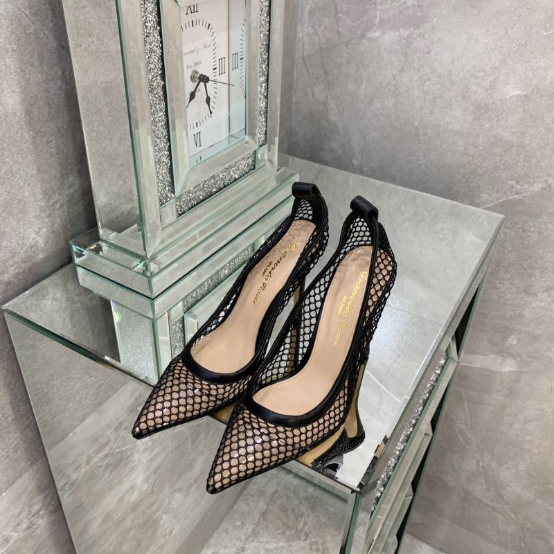 Giày cao gót nữ dạng lưới mũi nhọn gót 10,5cm gianvito Rossi