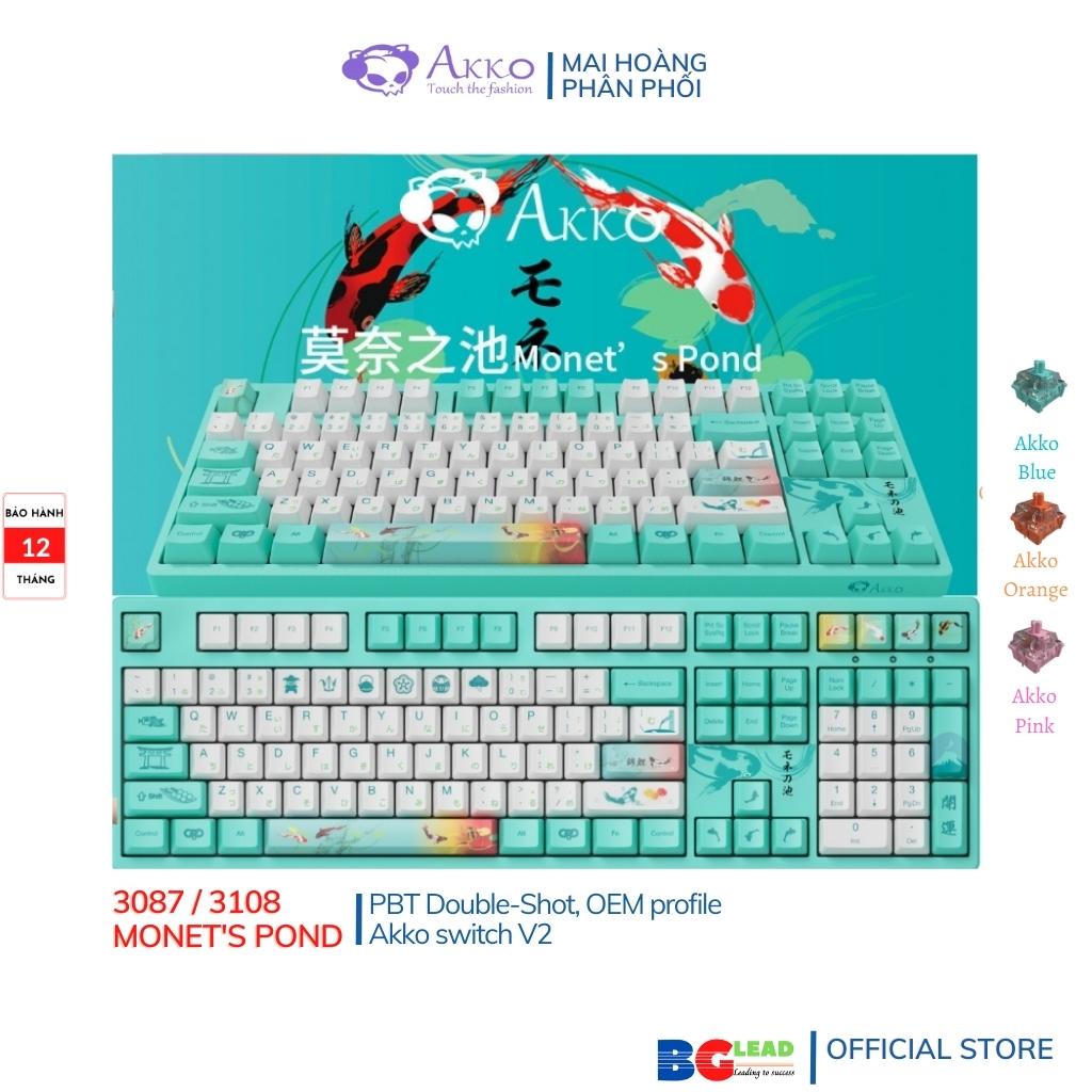 Bàn phím cơ AKKO 3087| AKKO 3108 V2 Monet'S Pond (Blue| Orange |Pink AKKO switch V2) - Mai Hoàng phân phối