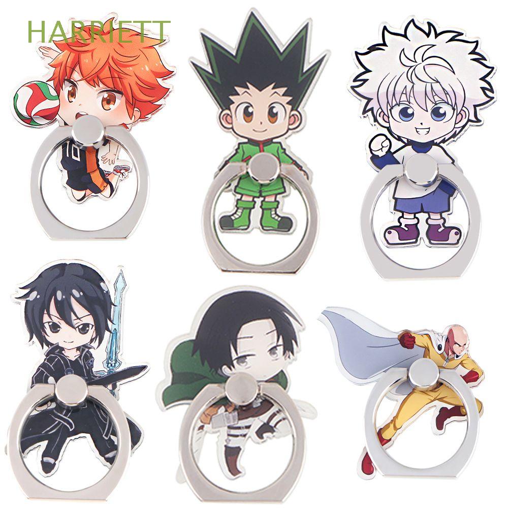 Giá Đỡ Điện Thoại Dạng Nhẫn Xoay 360 Độ Bằng Kim Loại Họa Tiết Hoạt Hình Dragon Ball Luffy Để Bàn Chống Rơi Vỡ
