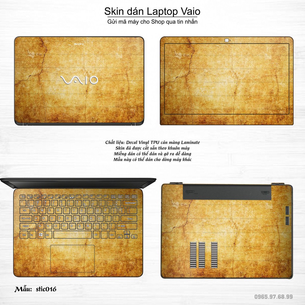 Skin dán Laptop Sony Vaio in hình Hoa văn sticker nhiều mẫu 3 (inbox mã máy cho Shop)