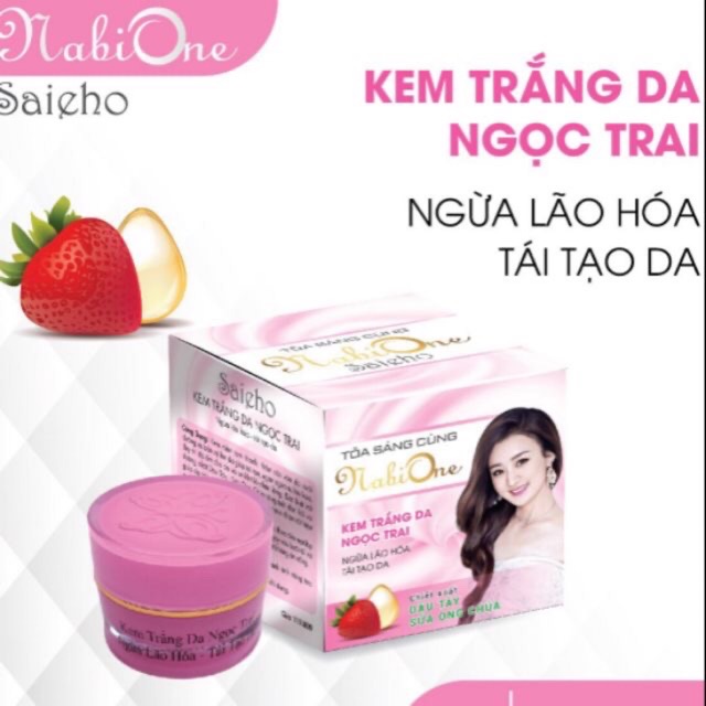 Kem dưỡng trắng da ngọc trai ngừa lão hóa tái tạo da Nabi One