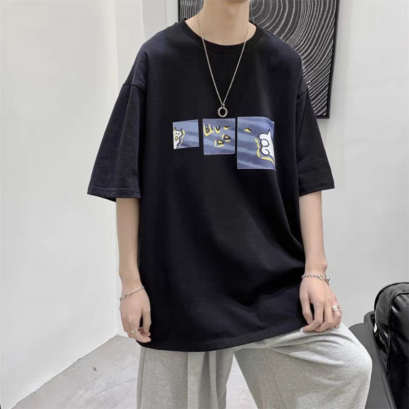 Áo thun tay lỡ nam nữ, áo phông unisex form rộng chất cotton mát mịn thấm hút mồ hôi in hình CẬU BÉ | BigBuy360 - bigbuy360.vn