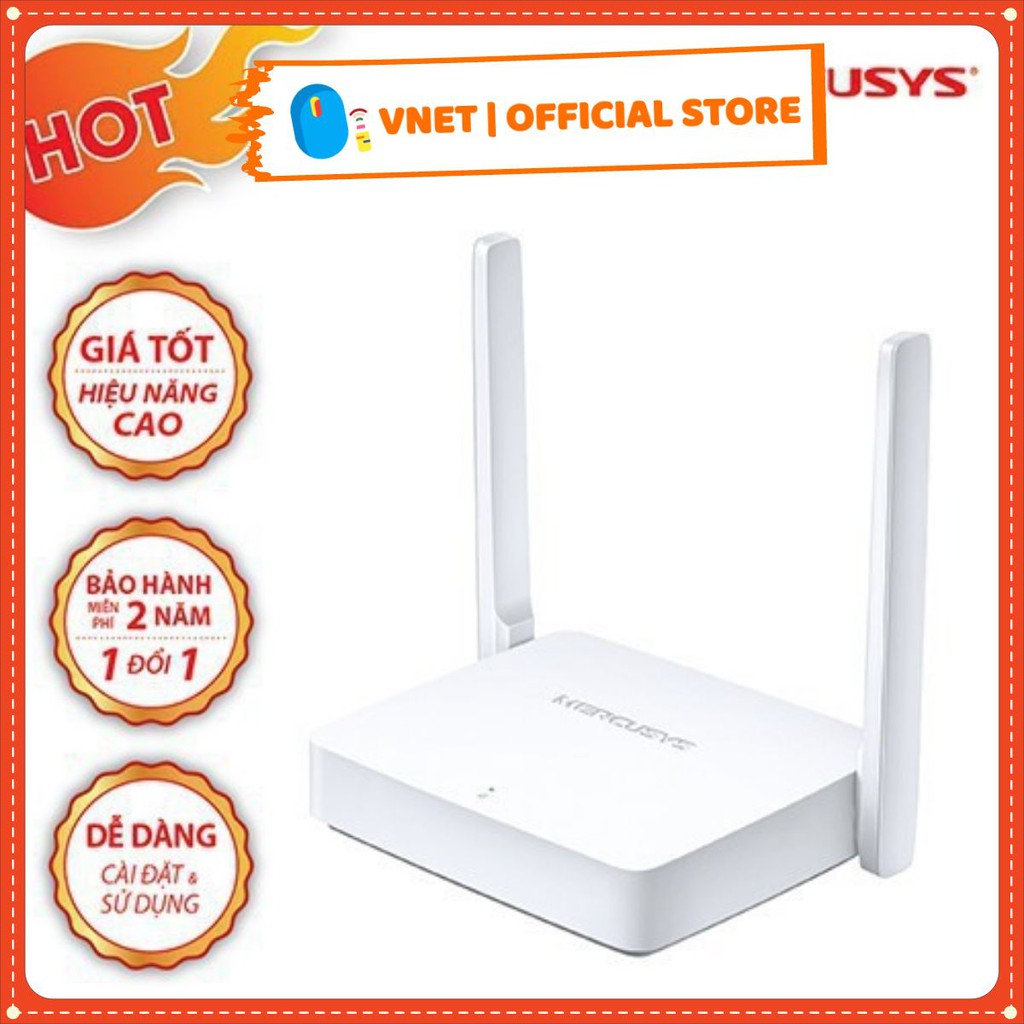 [Chính Hãng] Bộ phát WiFi 2 Râu Mercusys MW301R chuẩn N tốc độ 300Mbps Chính hãng