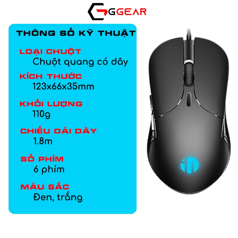 Chuột gaming máy tính Inphic PB1P PW1 PM6 có dây không dây led silent chống ồn cho game thủ văn phòng laptop pc macbook