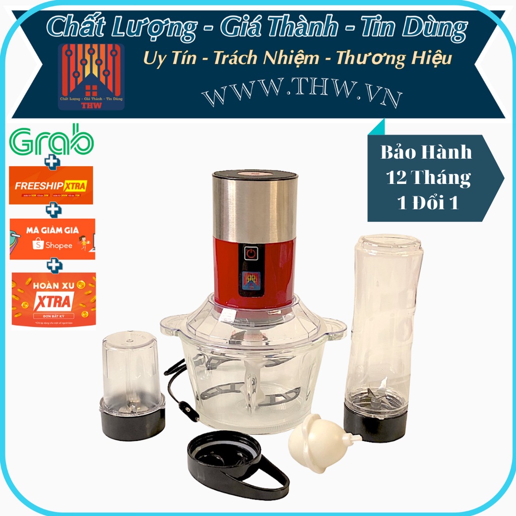 |THW| Máy xay loại lớn xay gia vị xay tỏi, ớt, hạt tiêu, sinh tố, xay thịt, xay cá