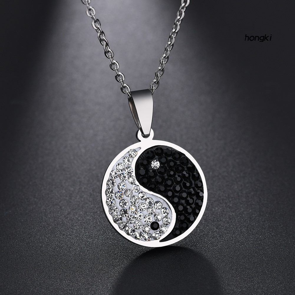 vòng cổ Mặt Hình Biểu Tượng Âm Dương Độc Đáo Cho Nam Nữ