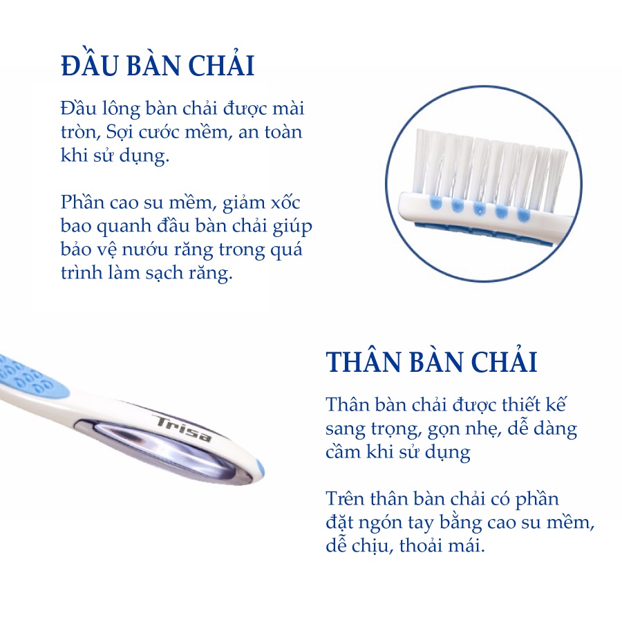 Bàn Chải Đánh Răng Dành Cho Răng Nướu Nhạy Cảm Trisa Pro Sensitive Bàn Chải Có Các Sợi Cước Siêu Mềm