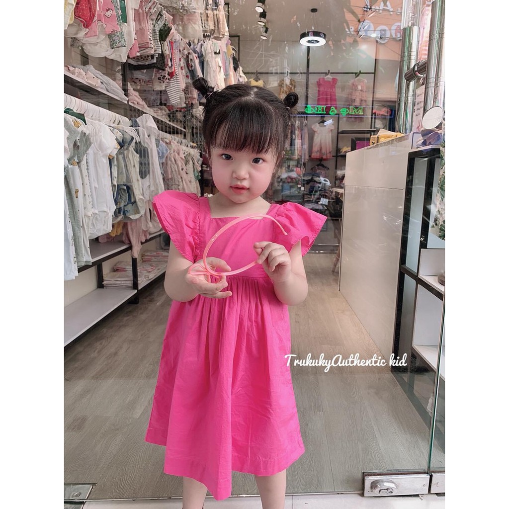 Váy bé gái hồng đậm HM