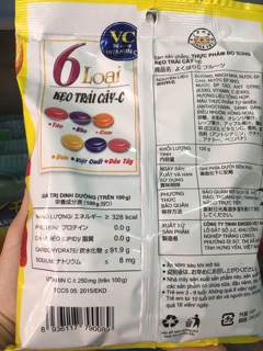 Kẹo trái cây 6 vị