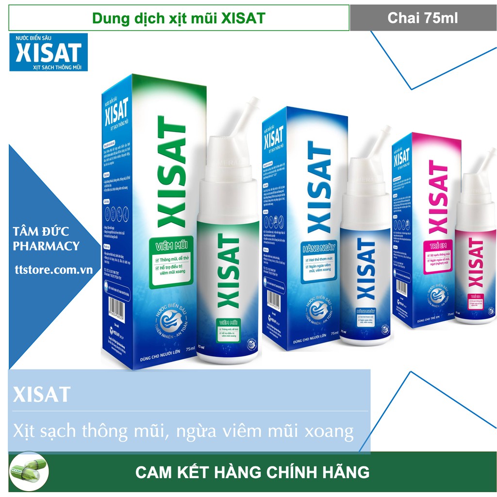 XISAT - Nước biển sâu / Dung dịch xịt mũi xisat [Chai 75ml]