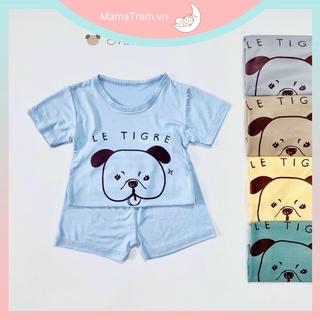 Đồ bộ cộc tay thun lạnh hình cún dễ thương cho bé trai - bé gái từ 6 đến 18 kg