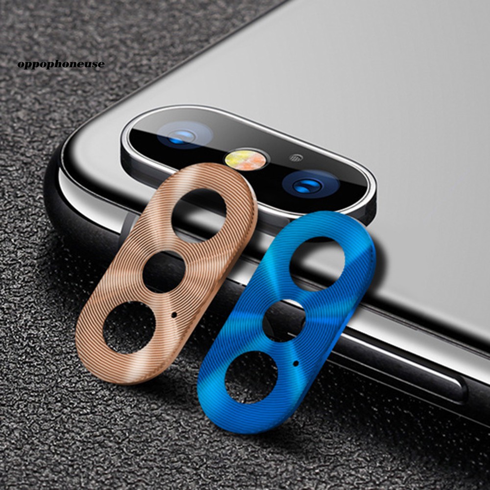 Khung kim loại bảo vệ ống kính camera cho iPhone XS X 7/8 Plus