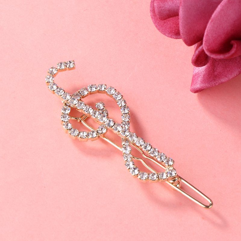 Youyo Kẹp Tóc Hình Nốt Nhạc Đính Kim Tuyến Lấp Lánh Sang Trọng Thanh Lịch Cho Nữ R