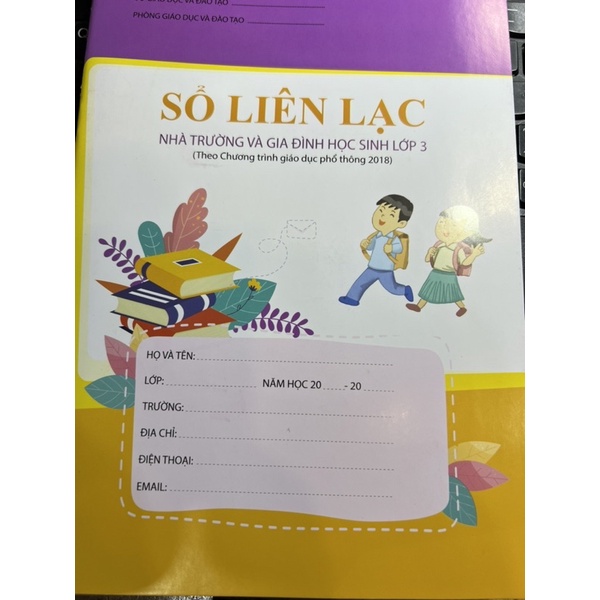 Sổ Liên Lạc lớp 1-2 , lớp 3 , lớp 4-5.