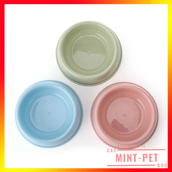 Bát ăn đơn bằng nhựa cho thú cưng chó mèo #MintPet