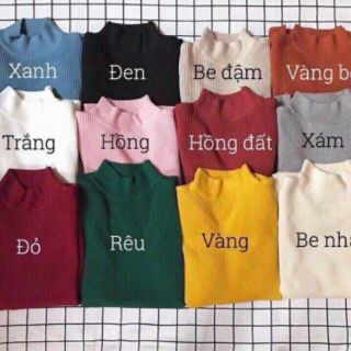 Combo 10 Áo len nữ cổ 3 phân hàng QC